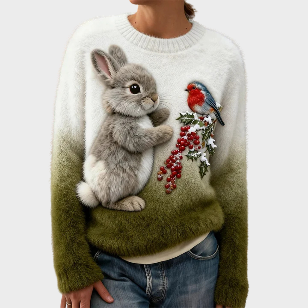 Luna - Pull en peluche festif