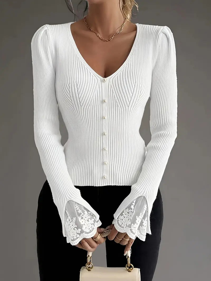Elena - Pull Chic en Dentelle