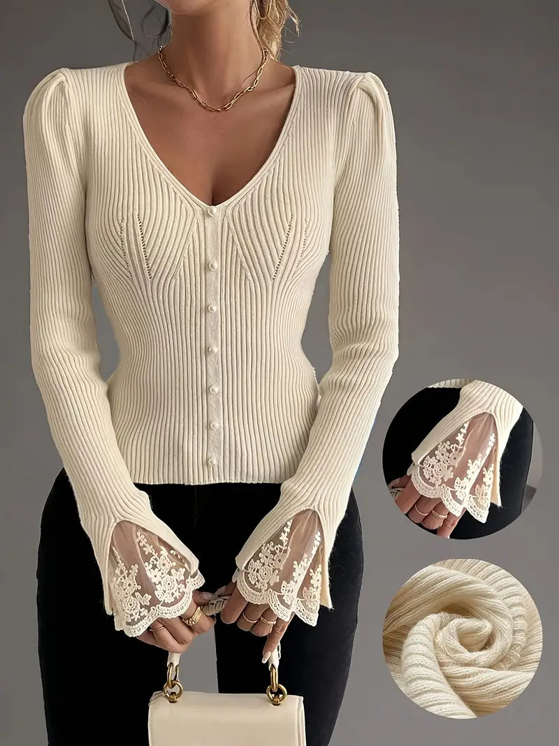 Elena - Pull Chic en Dentelle