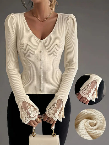Elena - Pull Chic en Dentelle