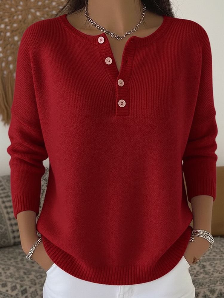 Sarah - Pull Henley Élégant