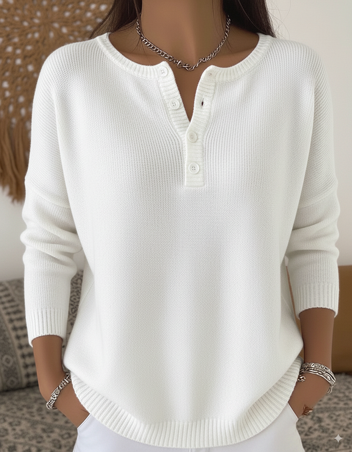 Sarah - Pull Henley Élégant