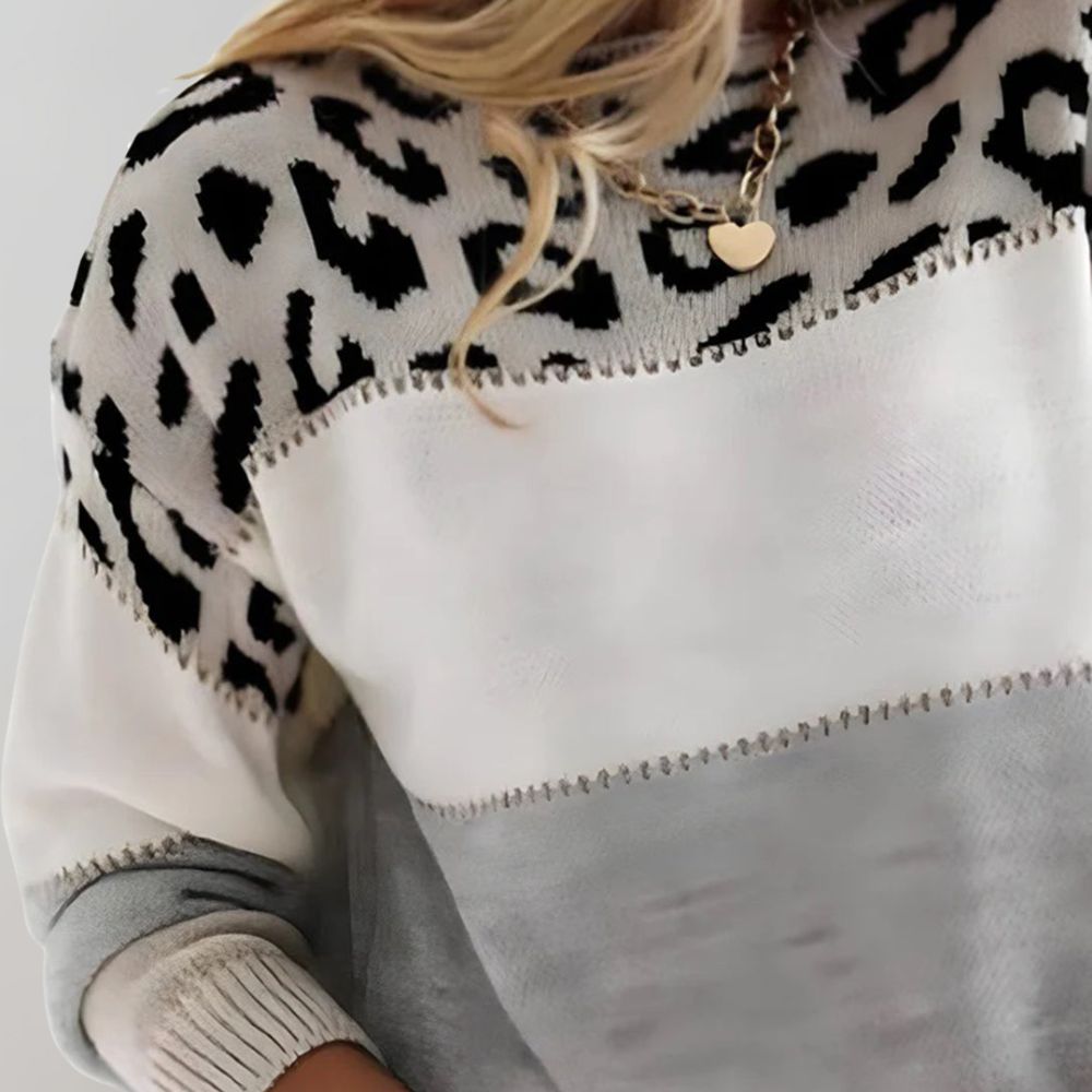 Pascaline - Sweat Imprimé Panthère Chic