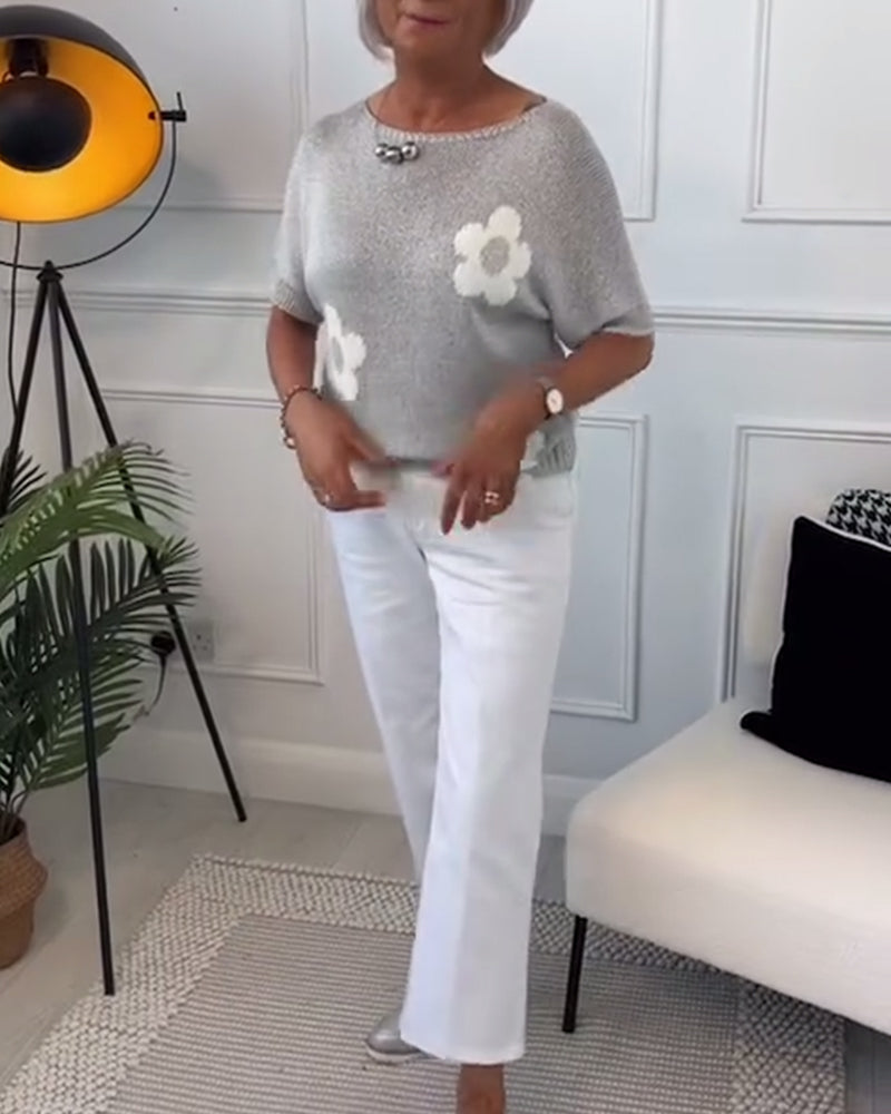 Daisy - Pull Fleuri Élégant