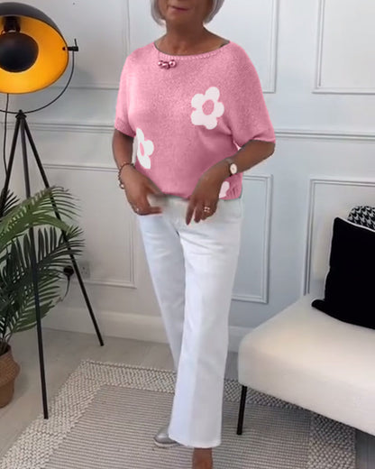 Daisy - Pull Fleuri Élégant