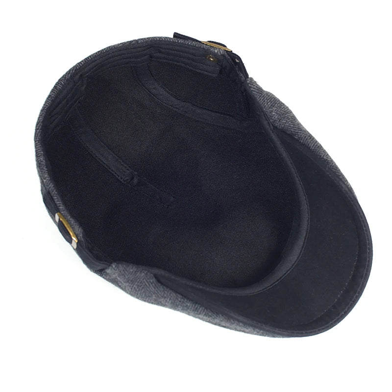 Béret homme Bloom™ bleu nuit, vue intérieure avec doublure et coutures visibles