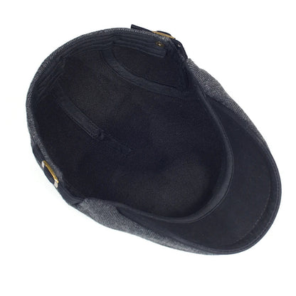 Béret homme Bloom™ bleu nuit, vue intérieure avec doublure et coutures visibles