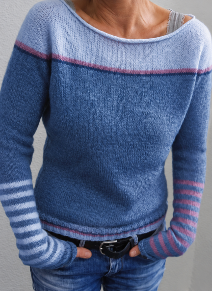 Katharina – Pull à Manches Longues Rayé