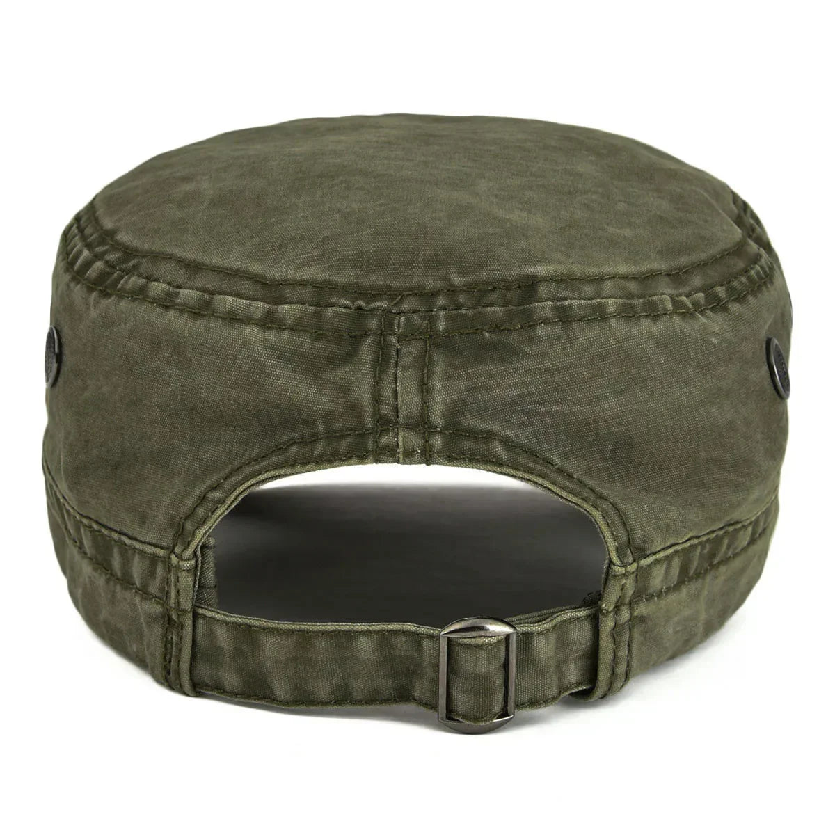 Casquette Bloom™ vintage robuste vert olive, réglage arrière avec boucle et sangle