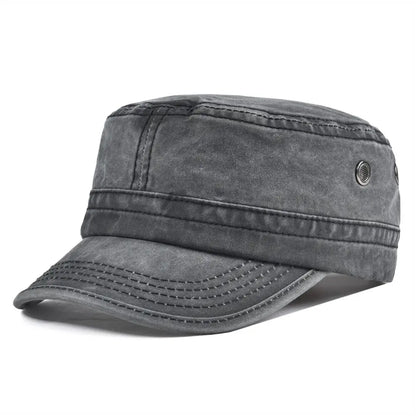 Casquette Bloom™ vintage robuste grise, visière incurvée et surpiqûres décoratives