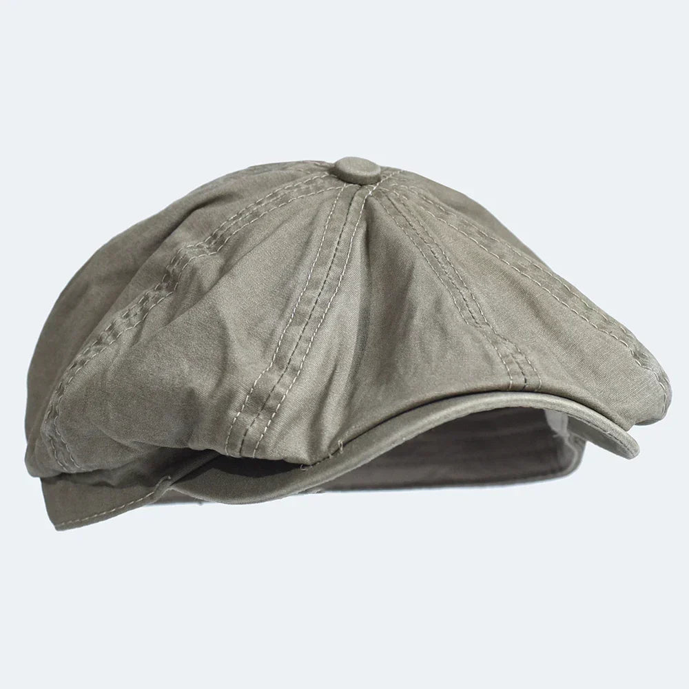 Casquette en coton Bloom™ kaki clair, visière arrondie et surpiqûres centrales