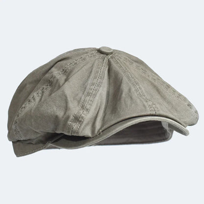 Casquette en coton Bloom™ kaki clair, visière arrondie et surpiqûres centrales