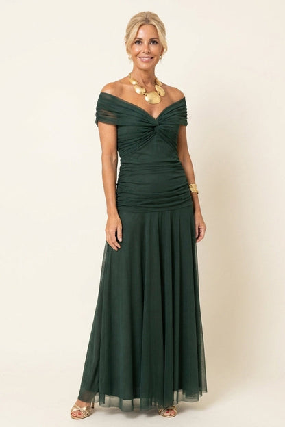 Carlota™ | Robe longue drapée en tulle