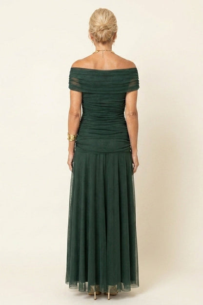 Carlota™ | Robe longue drapée en tulle