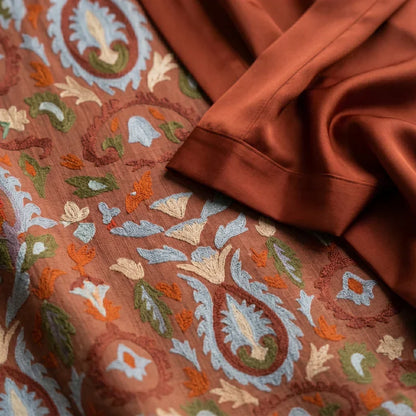 Daniela | Robe longue imprimée avec gilet assorti