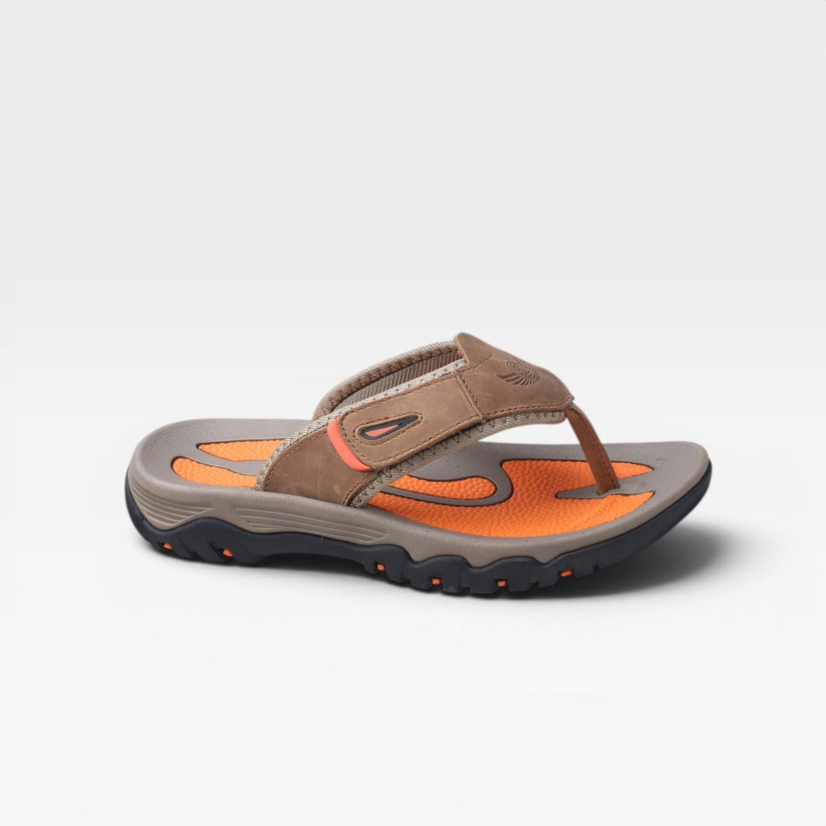 Sandales à entre-doigts en cuir de vachette pour hommes – Sandales confortables et rembourrées