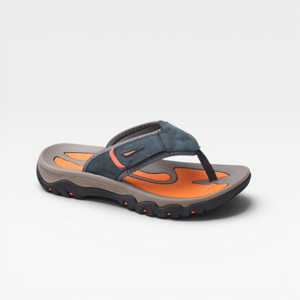 Sandales à entre-doigts en cuir de vachette pour hommes – Sandales confortables et rembourrées