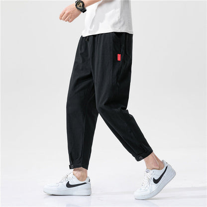 Theo - Pantalon en coton slim fit