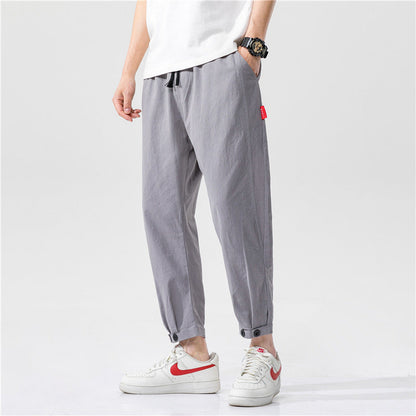 Theo - Pantalon en coton slim fit