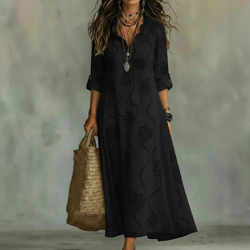 Sienna | Robe d'Été Florale Qui Camoufle le Corps