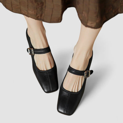 Chaussures à talons bébé Capucine™ noires, bouts fermés, bride à boucle
