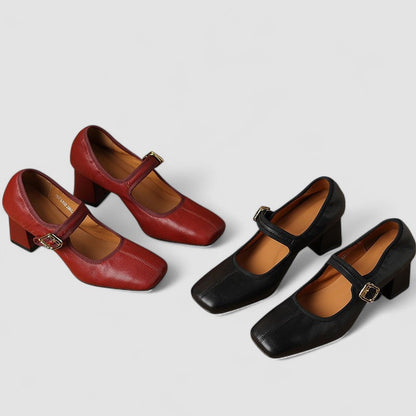 Lot de chaussures à talons bébé Capucine™ : rouge bordeaux et noir, brides à boucle