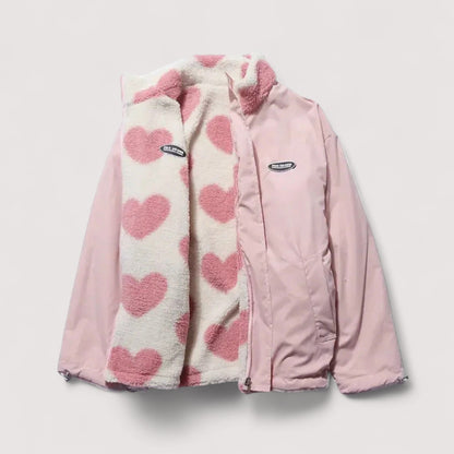 Amélie | Veste réversible en forme de cœur