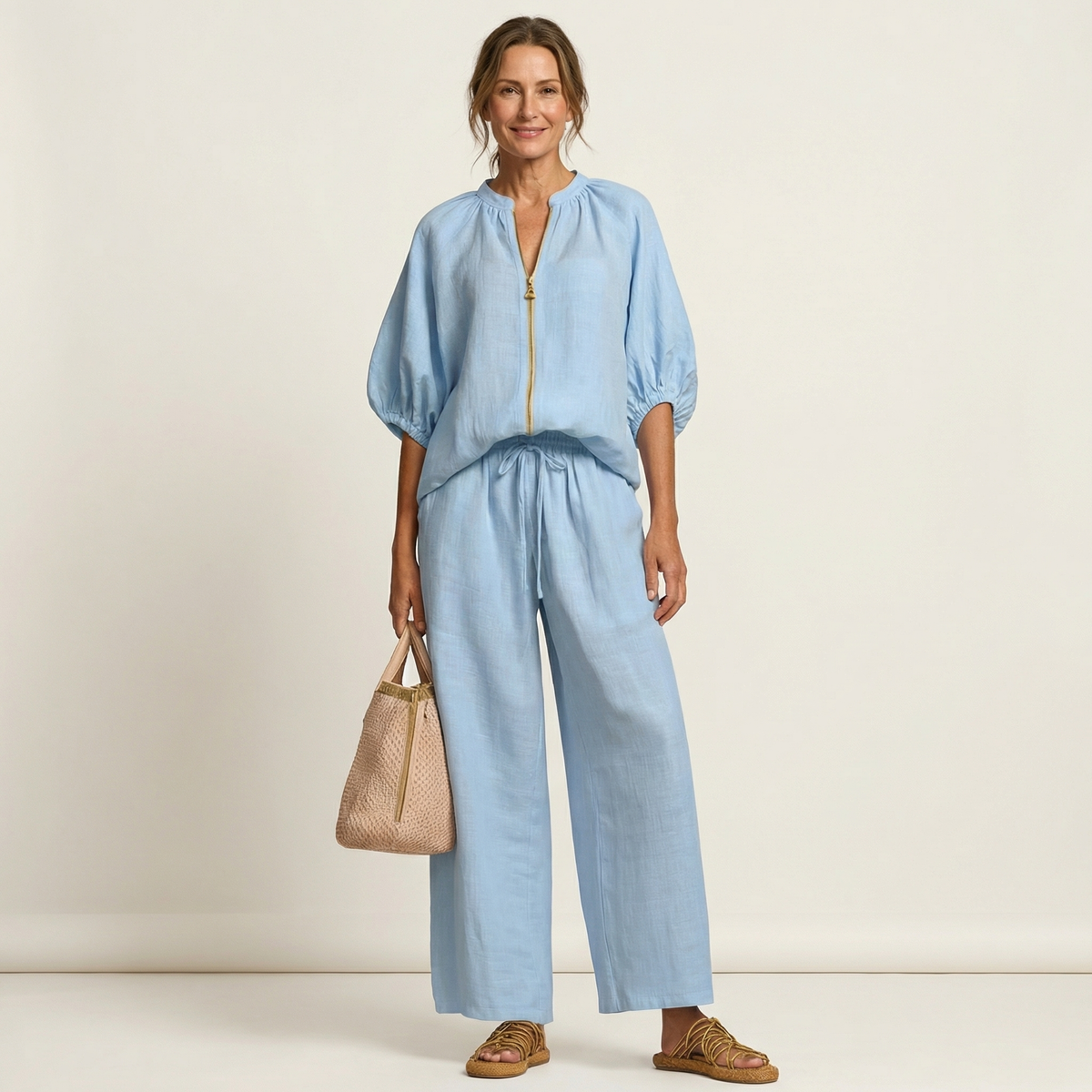 Marlowe | Ensemble à Manches Bouffantes avec Zip