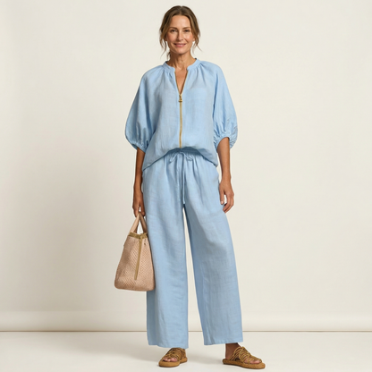 Marlowe | Ensemble à Manches Bouffantes avec Zip