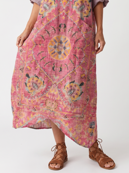 Tilda | Robe Midi Décontractée à Motif Abstrait