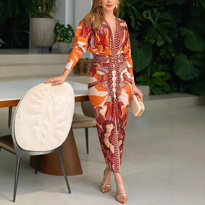Robe élégante à col en V Blysse™