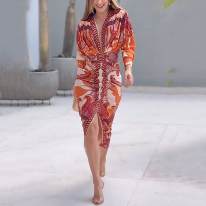 Robe élégante à col en V Blysse™