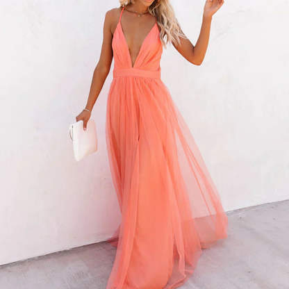 DANOIR | Robe Maxi Lumière Corail