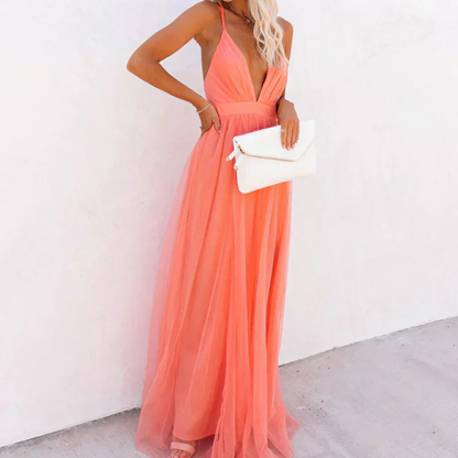 DANOIR | Robe Maxi Lumière Corail