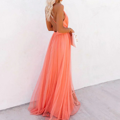 DANOIR | Robe Maxi Lumière Corail