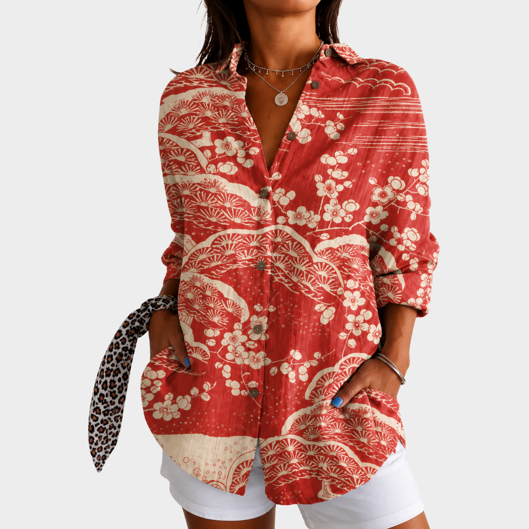 Chemise côtière Fleur de Coucher de Soleil
