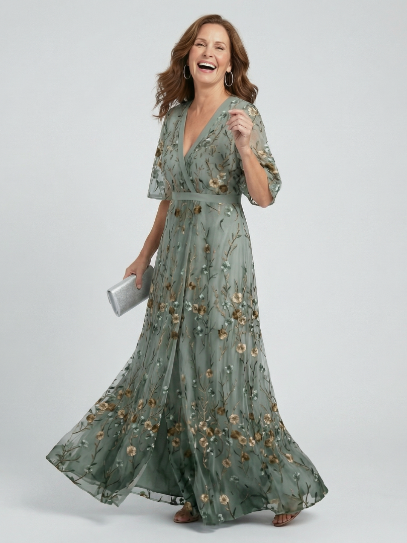 Selora | Robe longue à licou Bloom Flow
