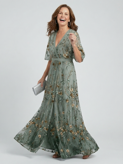Selora | Robe longue à licou Bloom Flow
