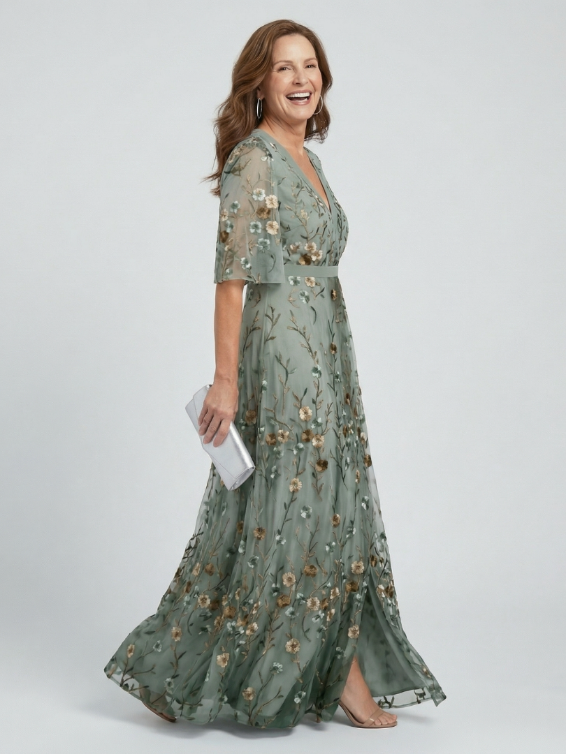 Selora | Robe longue à licou Bloom Flow