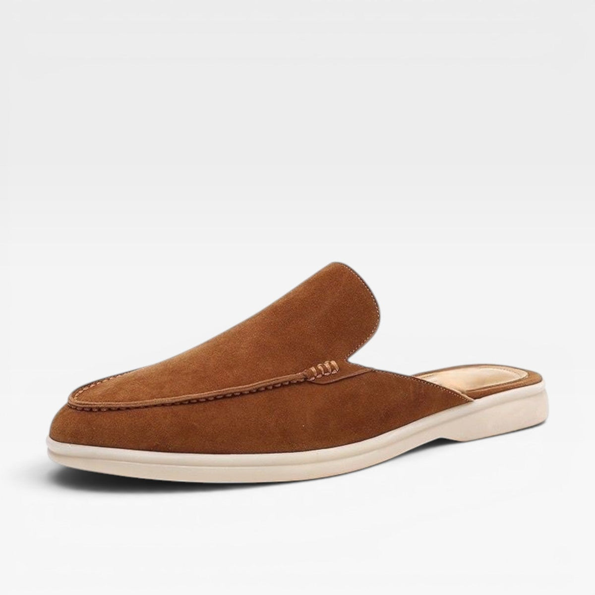 Mules en daim pour hommes – Mocassins décontractés sans talon à enfiler