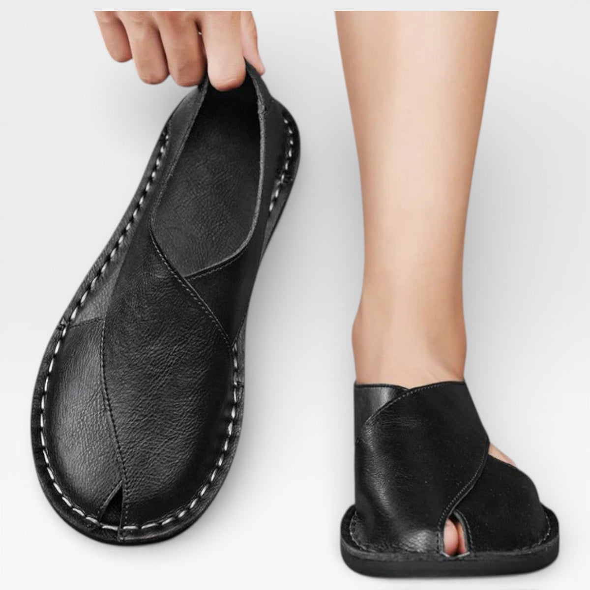 Sandales classiques en cuir pour hommes – Tenue décontractée élégante