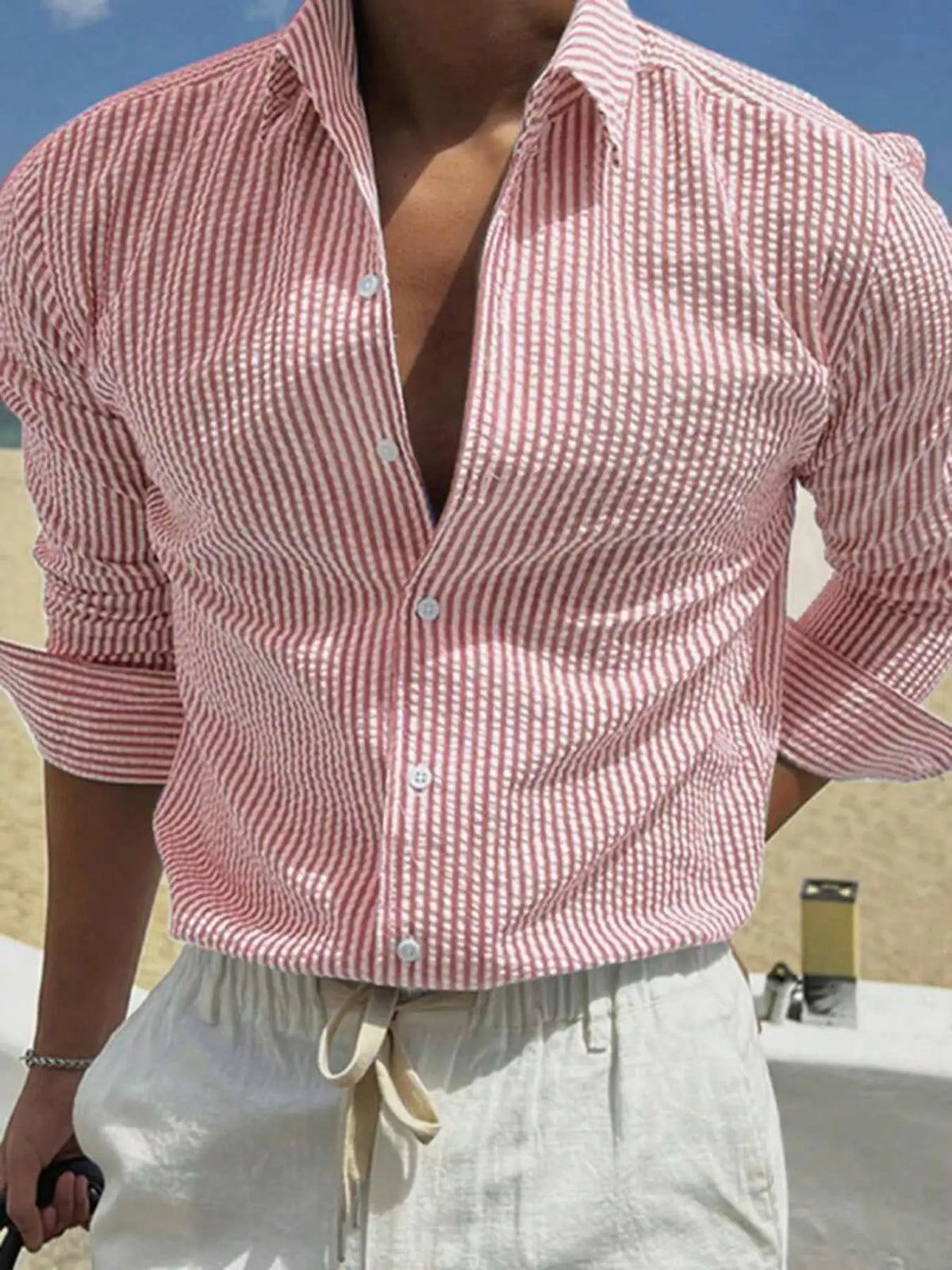 Wes | Chemise rayée à manches longues pour homme