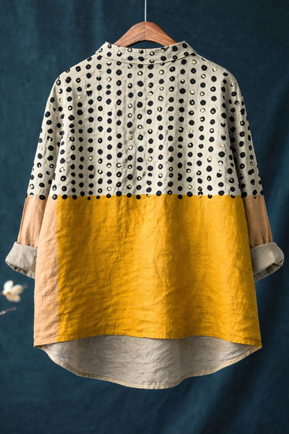 Alessia | Chemise Pois Jaune