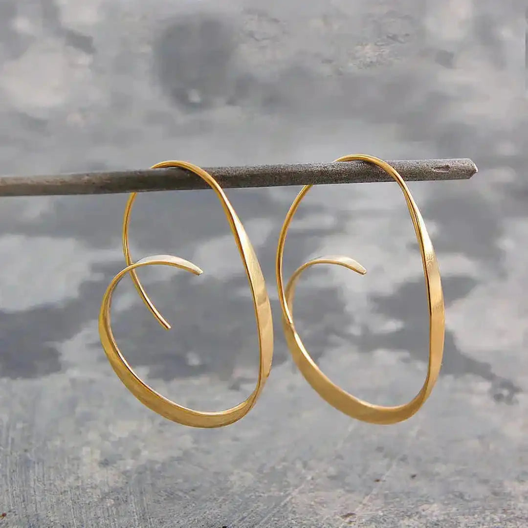 Boucles d'oreilles pendantes spirales ouvertes