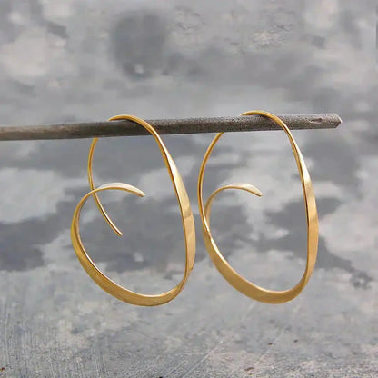 Boucles d'oreilles pendantes spirales ouvertes