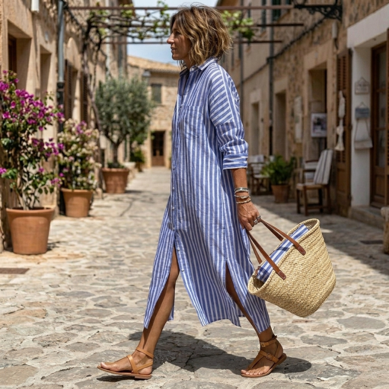 Willow - Robe d'été élégante à rayures