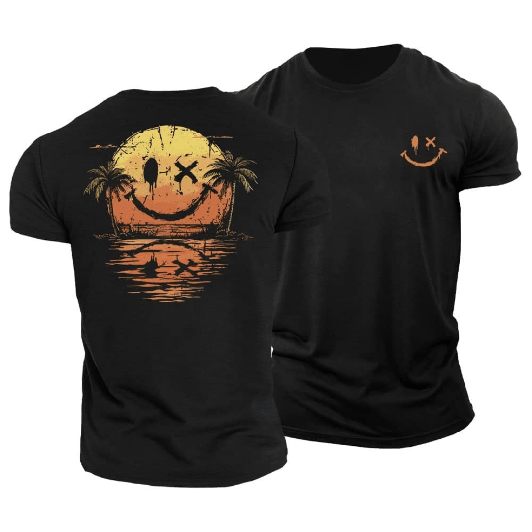 T-shirt de plage souriant