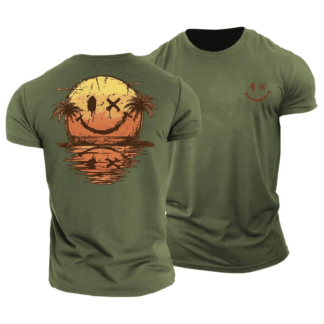 T-shirt de plage souriant