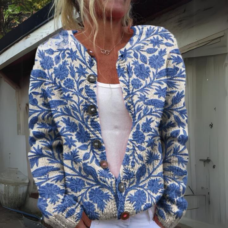 Amelie - Cardigan Élégant Floral