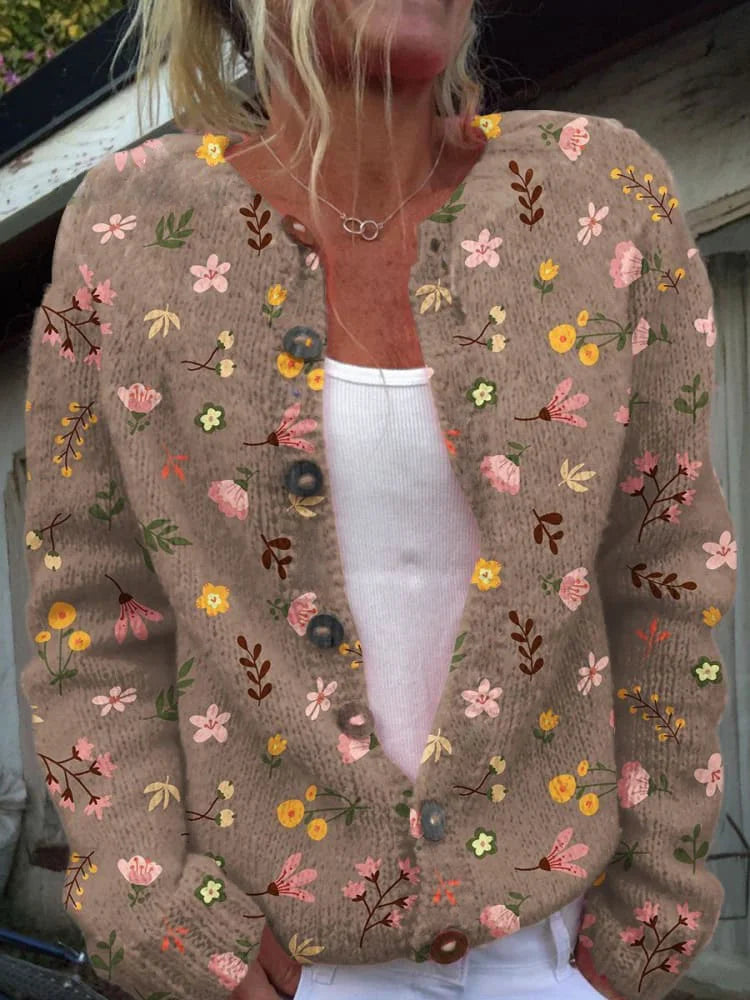 Amelie - Cardigan Élégant Floral